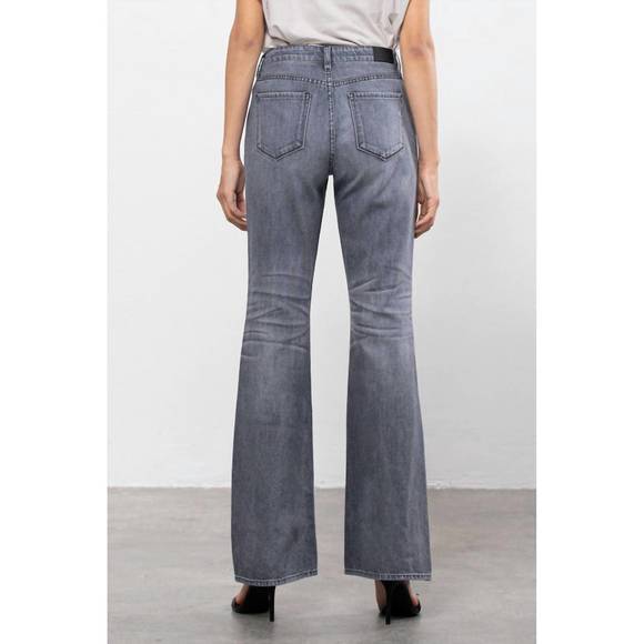 NEW HIDDEN happi ultra high rise distressed flare in grey - Picture 3 of 3